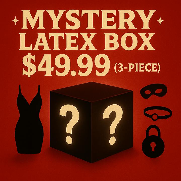 Caja de látex misteriosa: set sorpresa de 3 piezas