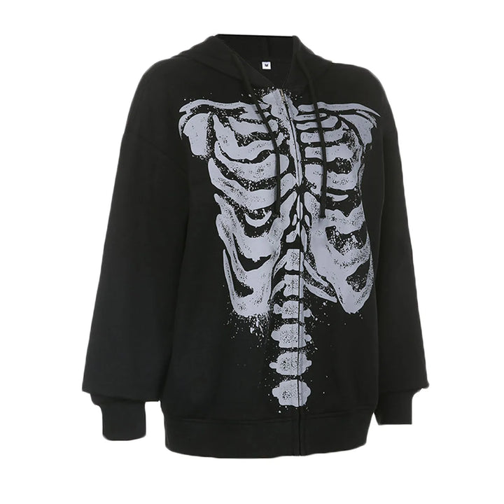 Sudadera con capucha de esqueleto 