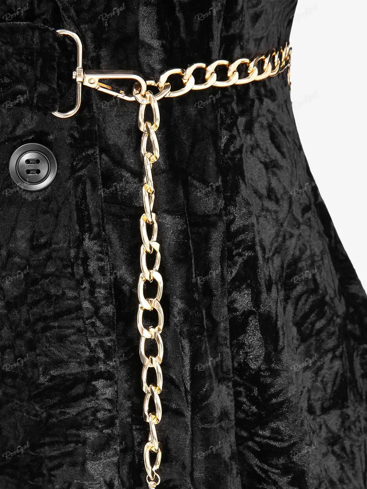 Abrigo negro con cuello