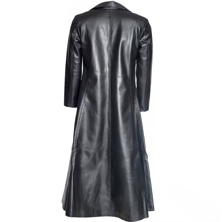 Men’s Faux Leather Stand Collar Jacket