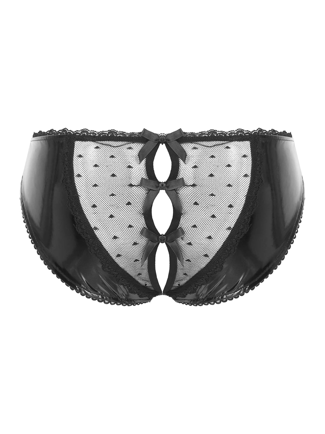 Bragas de látex sin entrepierna 