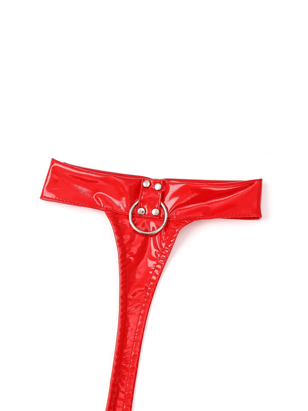 Vestido de látex con pecho abierto 