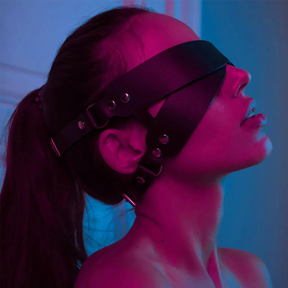 Máscara de cuero sexy