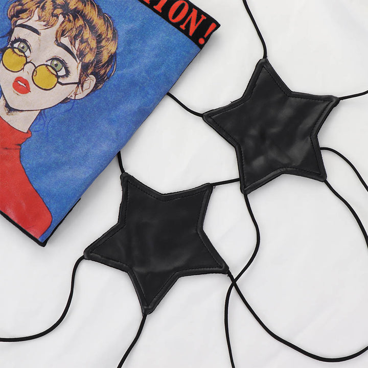 Parte superior de cuero con forma de estrella