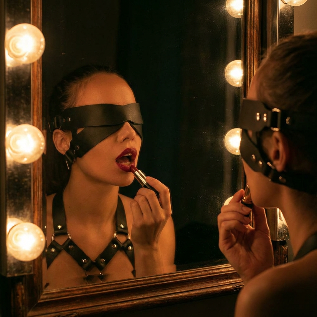 Máscara de cuero sexy