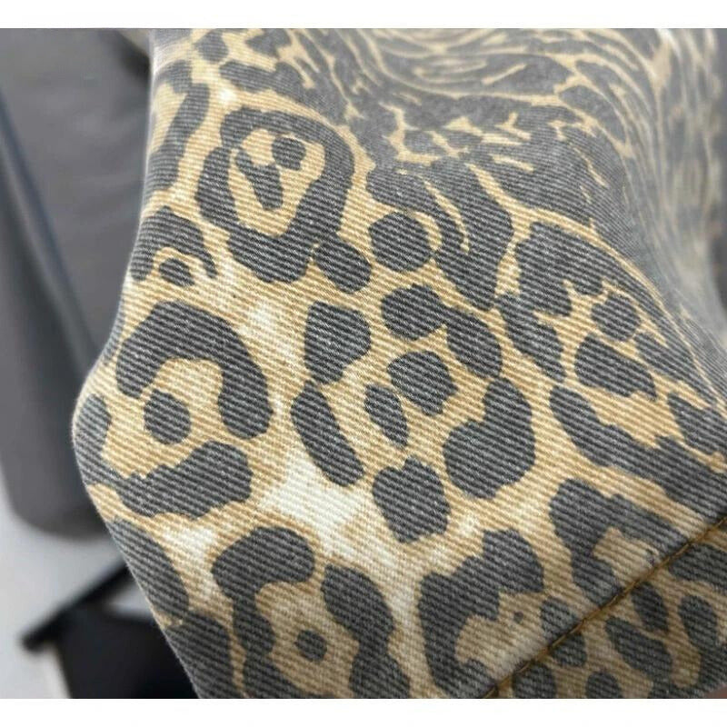 Cintura alta de leopardo retro 