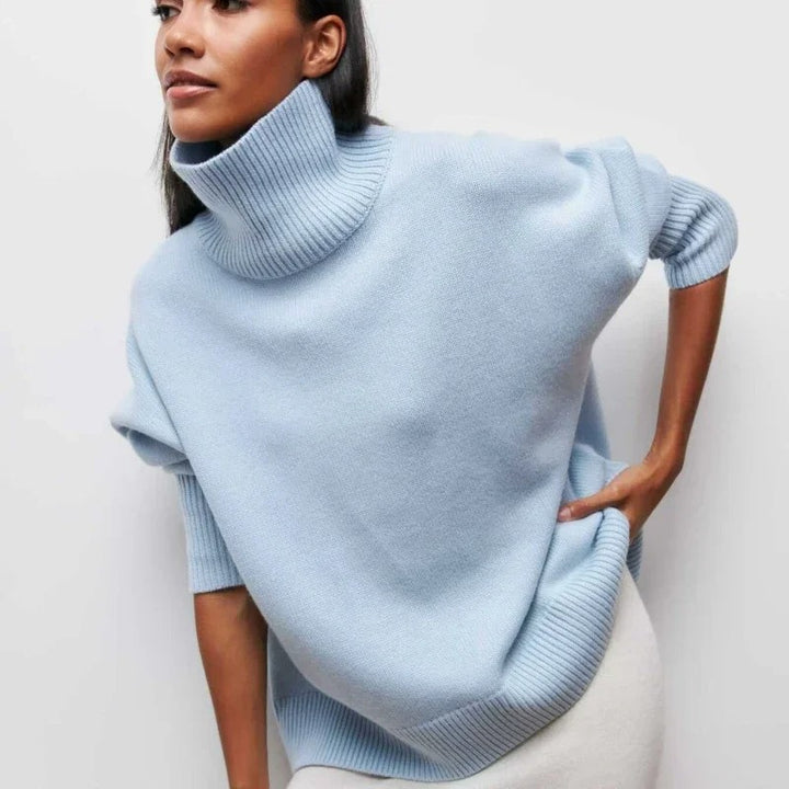 Suéter de cuello alto para mujer