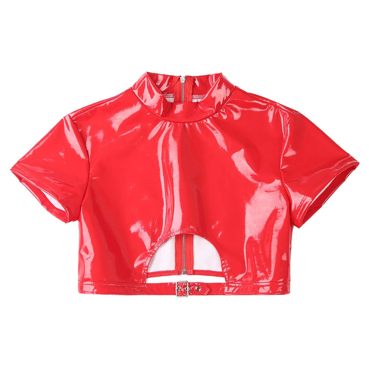 Top corto de cuero Alisa