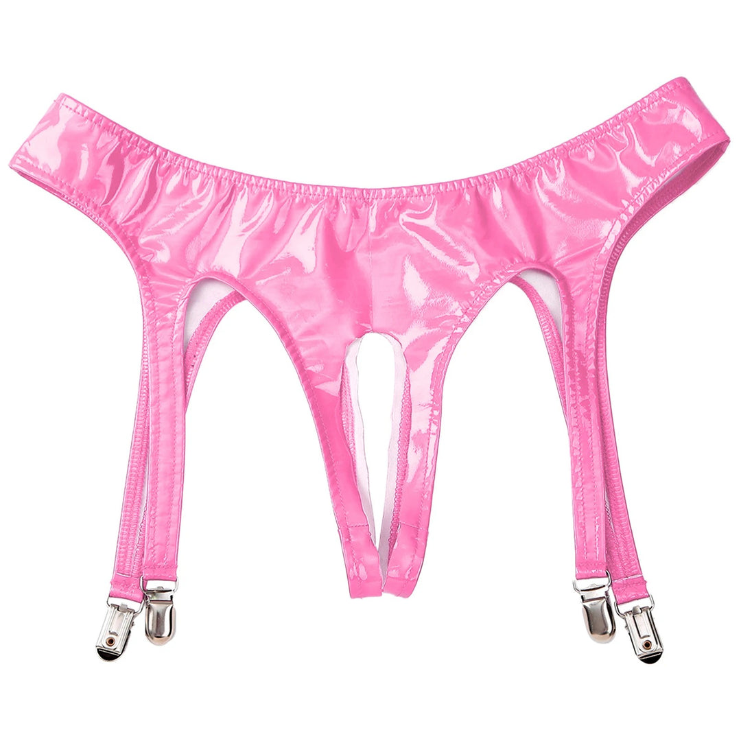 Braguitas de cuero con pinzas para liga