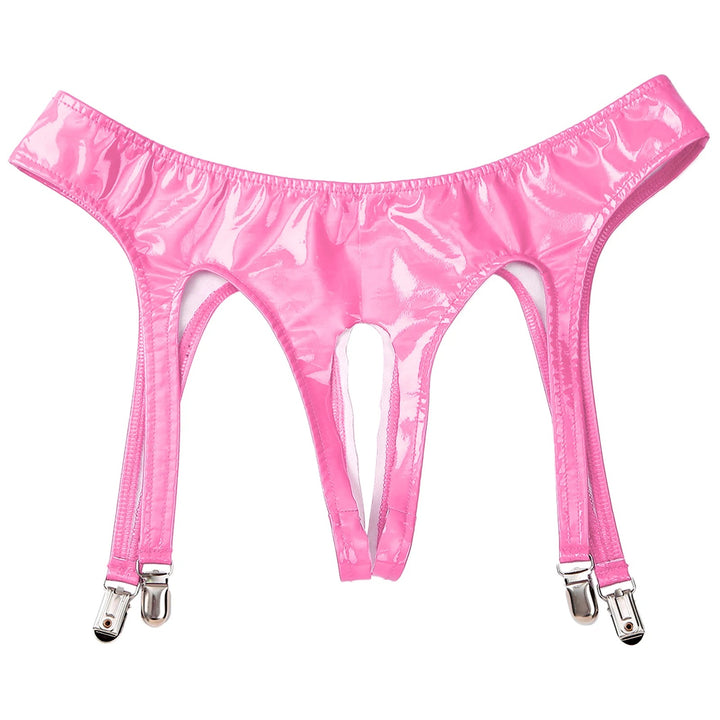 Braguitas de cuero con pinzas para liga