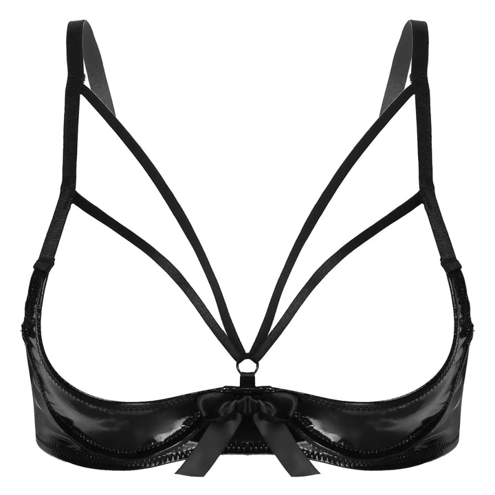 Sujetador de copa abierta con lazo