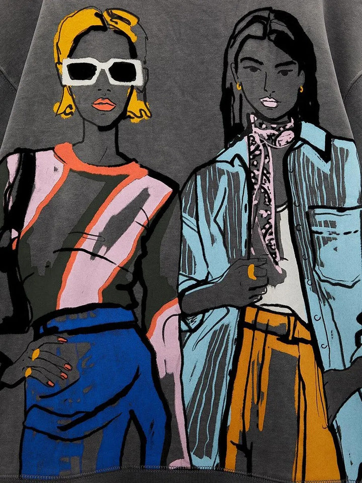 Sudadera con estampado Fashionistas 