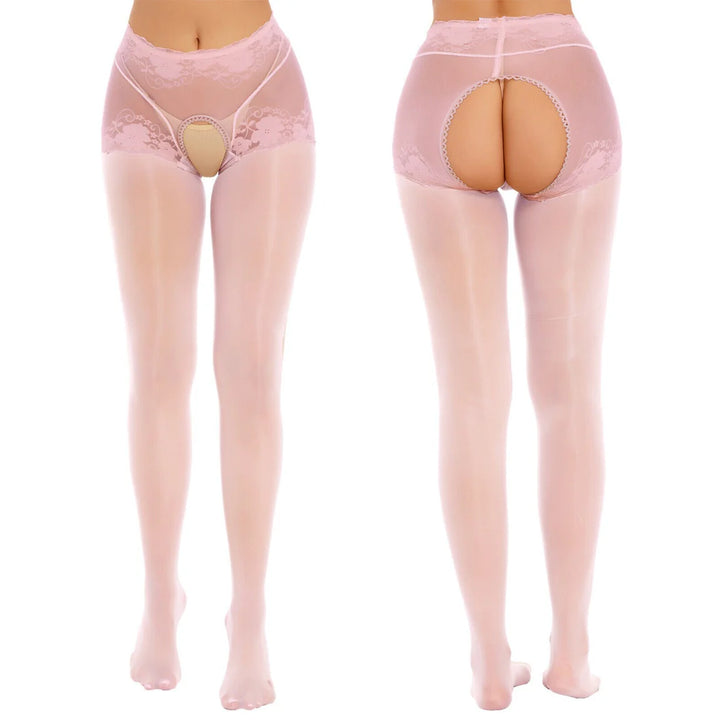 Pantimedias con entrepierna abierta
