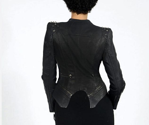 Chaqueta de cuero gótica de Agnese 