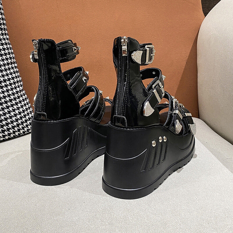 Sandalias de plataforma de cristal