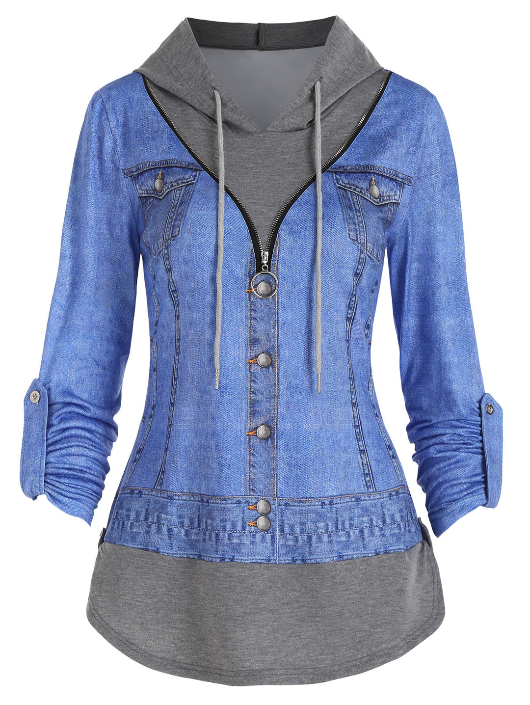 Chaqueta vaquera con capucha 