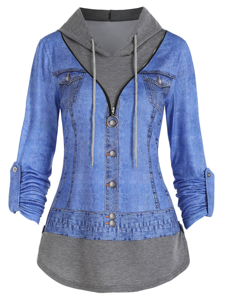 Chaqueta vaquera con capucha 