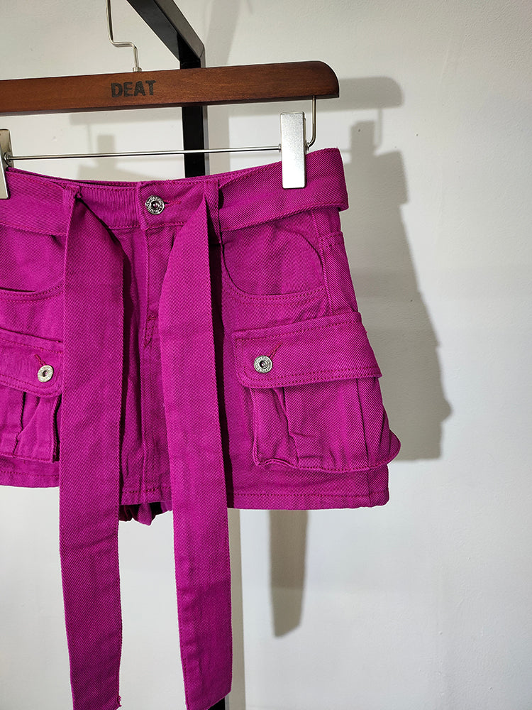 Minifalda vaquera con cinturón 