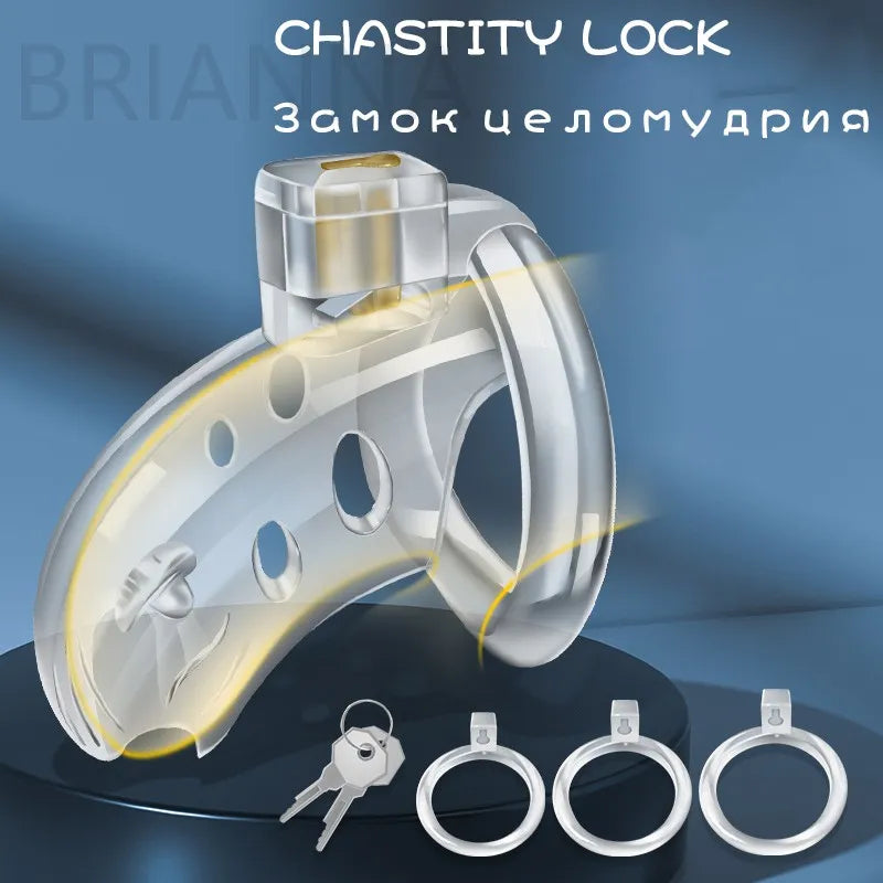 Jaula de castidad masculina, juguetes sexuales discretos, dispositivo de castidad para sissy femboy, jaula para pene, anillos para pene masculinos con jaula de castidad de 3 tamaños