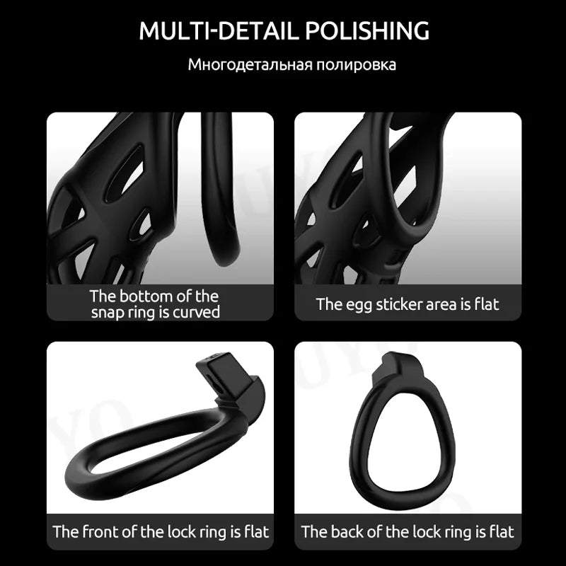 Jaula de castidad masculina, juguetes sexuales discretos, dispositivo de castidad para sissy femboy, jaula para pene, anillos para pene masculinos con jaula de castidad de 3 tamaños