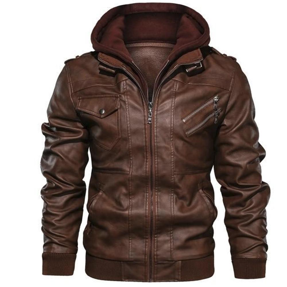 Chaqueta de cuero para hombre 