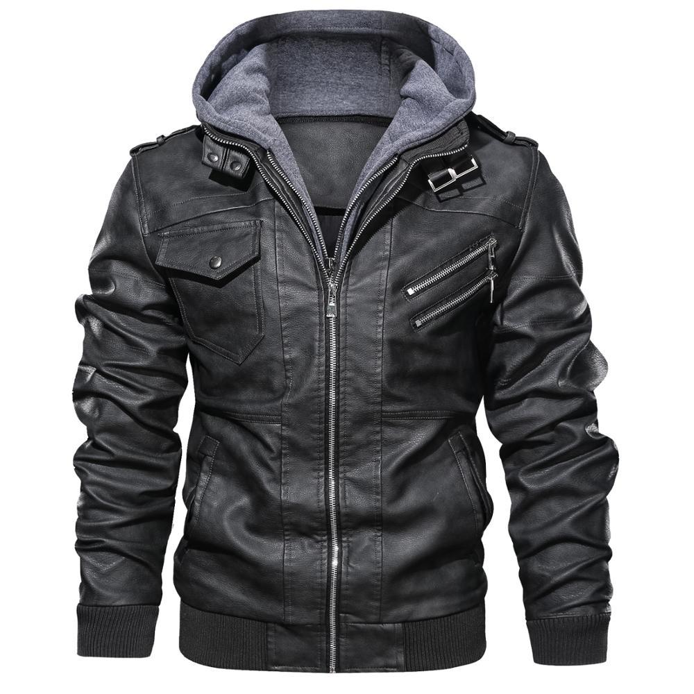 Chaqueta de cuero para hombre 