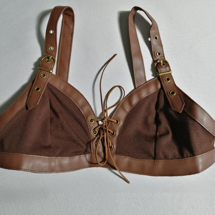 sujetador de cuero 