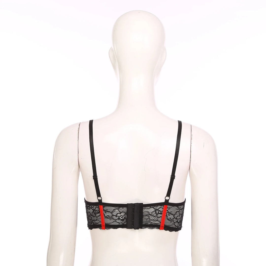 Lencería de cuero de copa abierta