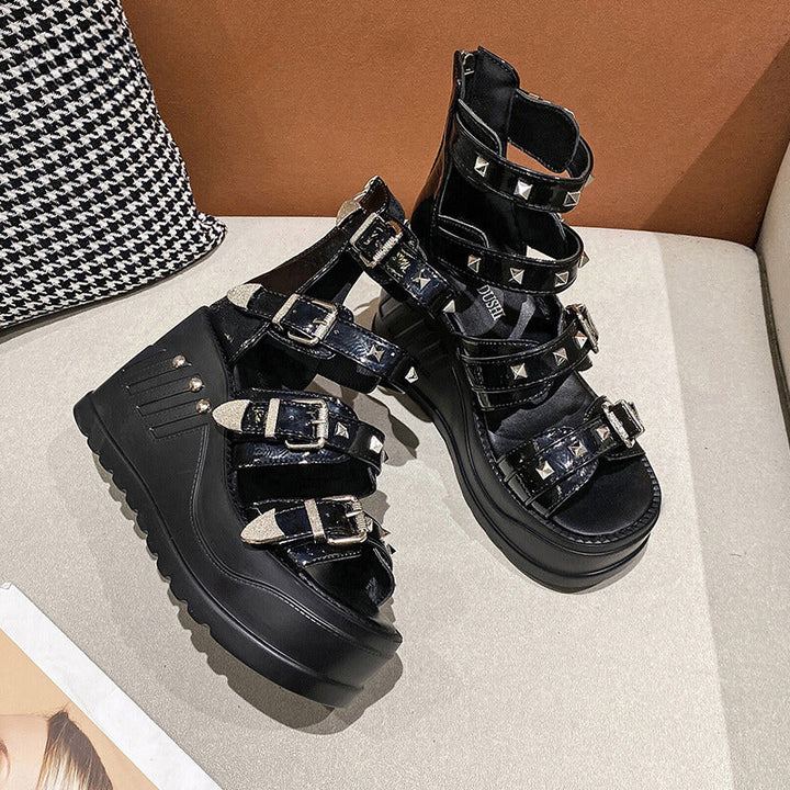 Sandalias de plataforma de cristal