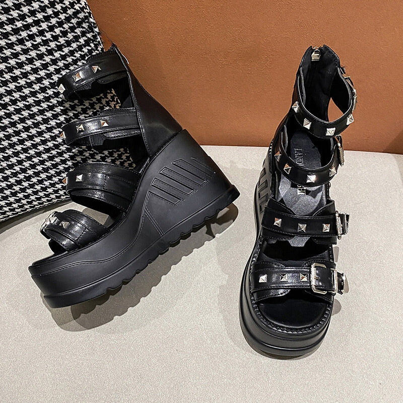 Sandalias de plataforma de cristal