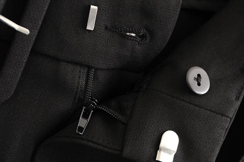 Pantalones de traje de señora de oficina con cinturón