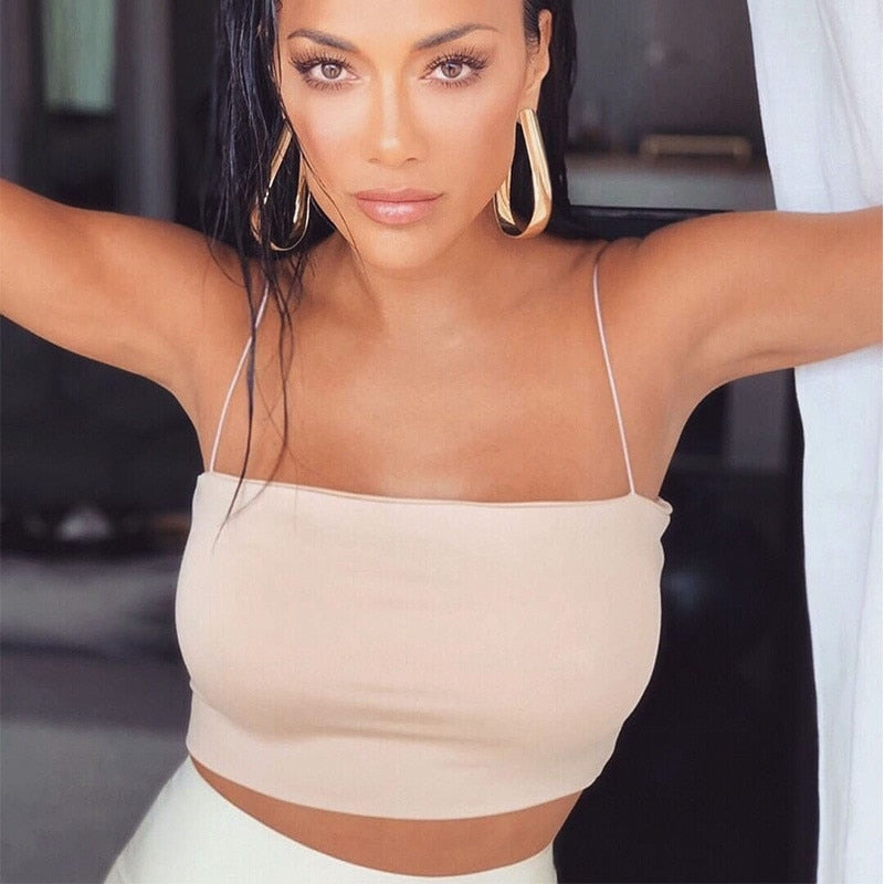 Top corto informal para mujer