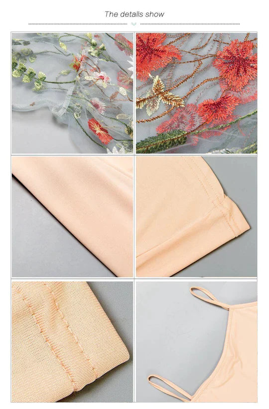 VESTIDO DE FIESTA BORDADO