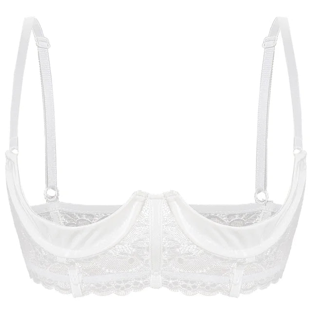 Lencería de cuero de copa abierta