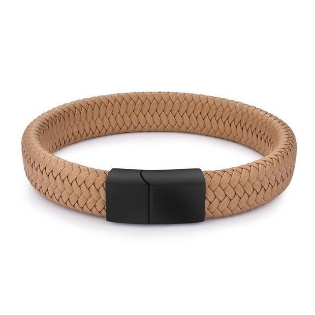 Pulsera de cuero trenzado