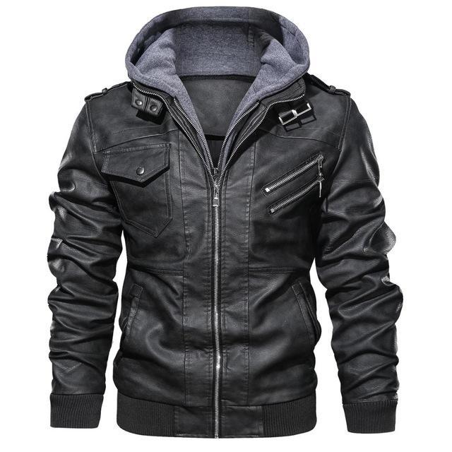 Chaqueta de cuero para hombre 