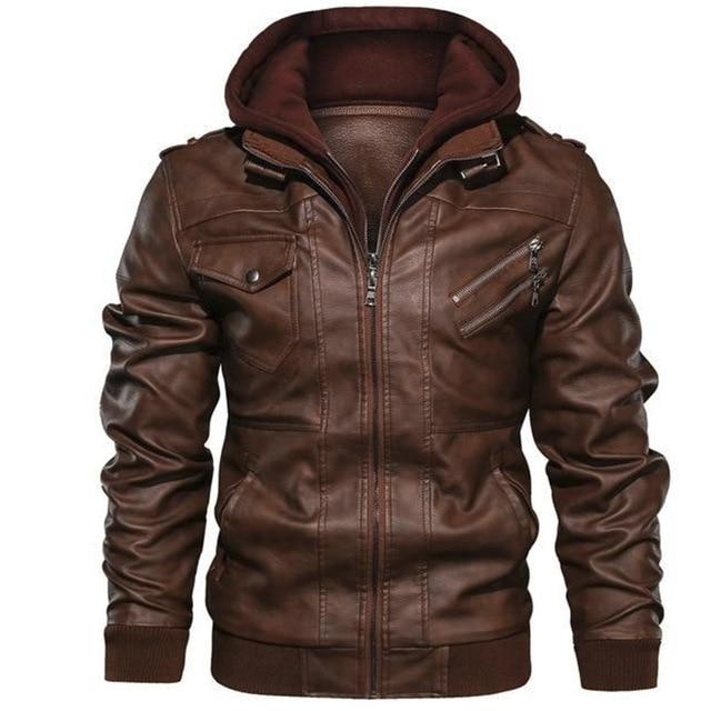 Chaqueta de cuero para hombre 