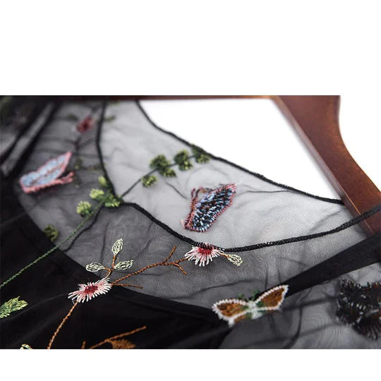 VESTIDO DE FIESTA BORDADO